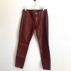 Faux Leather Banana Republic Maroon Pant